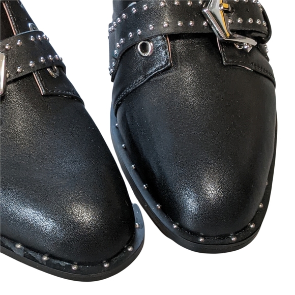 Studded Black Ankle Boots - Picture 5 of 12